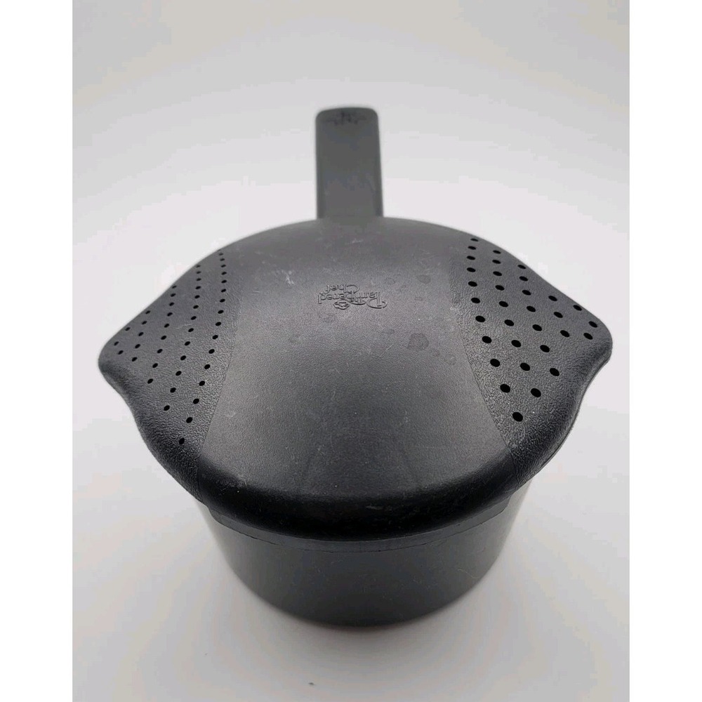 Vintage Pampered Chef Small Micro Cooker Microwave Rice Steamer 1 Qt 4 Cup BLACK